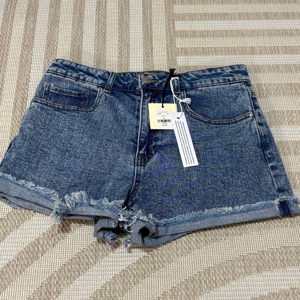 TGLA Francesca's NWT Size 26 Blue Jean Shorts MSRP $48